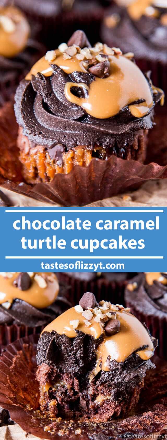 Chocolate Caramel Turtle Cupcakes ⋆ Food Curation