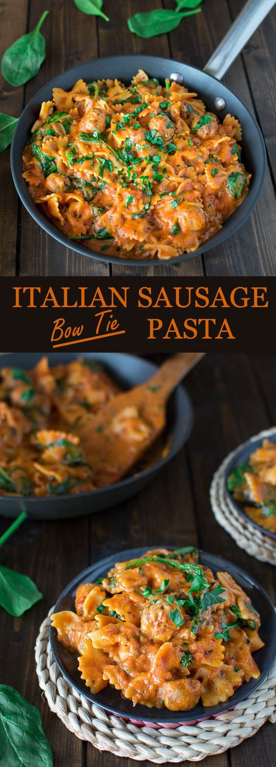 Italian Sausage Bow Tie Pasta ⋆ Food Curation