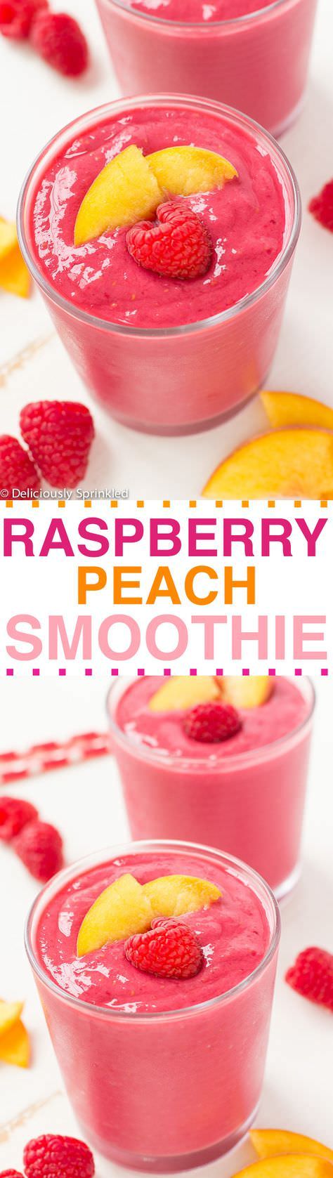 Raspberry Peach Smoothie ⋆ Food Curation