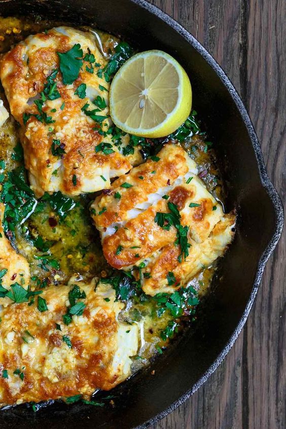 Greek-Style Baked Cod Recipe With Lemon And Garlic ⋆ Food Curation