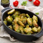 Brussels,Sprouts,Baked,In,The,Oven,With,Salt,,Pepper,And